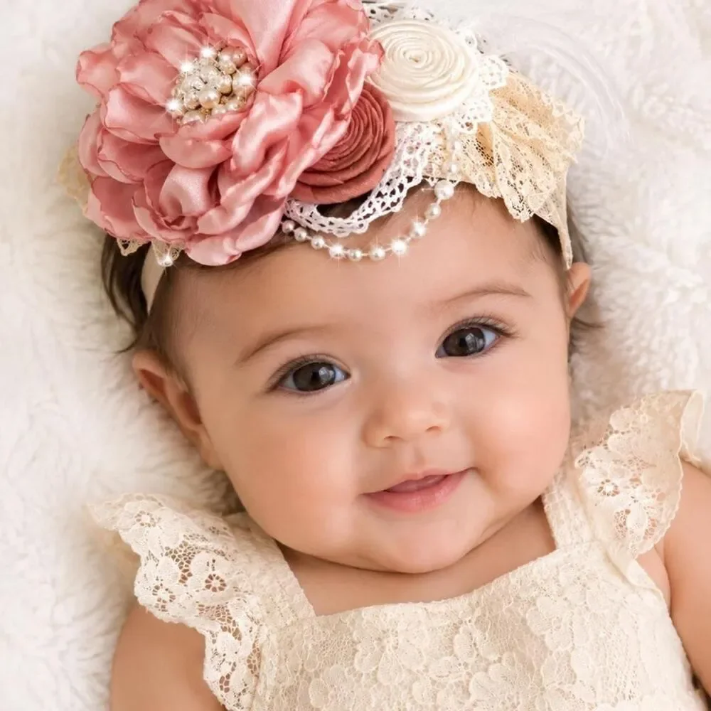 Vintage-Inspired Baby Lace Flower Headband